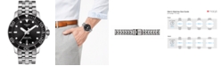Tissot Men's Swiss Automatic T-Sport Seastar 1000 Gray Stainless Steel Bracelet Diver Watch 43mm